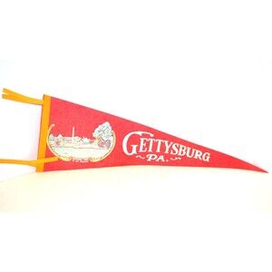 Gettysburg Pennsylvania 1940s Banner Collectible and Ready to Hang